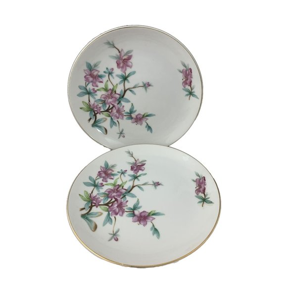 Yamaka China Pair of Salad Plates - Occupied Japan - Pattern B2594 - 7 5/8" - Picture 1 of 9